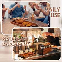 Rectangular Acacia Wood Tray - 11.4in*4.1in Kitchen Table Decoration Tray, Suitable For Home Decoration, Coffee, Pastry, Snacks, Keys, Candles, Perfume, Soap, Etc. Suitable For Various Holidays,Kitchen,Christmas Gift