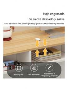 Mueble De Recepción Moderno Para Oficina Con Cajones 120cm - Blanco - Ver 4