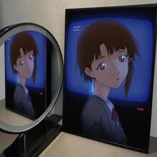 1 件系列 Experiment Lain 动漫电影帆布画咖啡厅酒吧房间墙壁装饰无框架