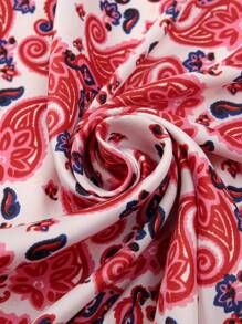 1 件休闲印花小方巾，新款春季头巾风格百搭女士围巾、头带、腰带、披肩