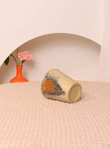 1pc 200ml Creative Vintage Ceramic Mug, Color-Changing Limited Edition For Valentine's Day, Suitable For Latte, Espresso - Glaze Coffee Cup - View 4