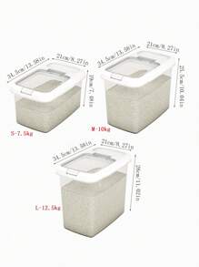 1pc 米桶家用收纳防虫防潮密封米罐储米箱面粉储米罐米收纳箱