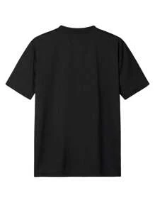 Customized Photo Printed Loose Men's T-Shirt, - Add Your Own Text And 4 Photos (Family Photo/Selfie/Couple Photo) To Style.Personalized Family Reunion Group Clothing, Custom Photo/Dad/Mam/Couple/Gifts For Him Boyfriend/Girlfriend,Family,Friends,For Vacation/Holiday/Friends Festival Outfit, Holiday/Anniversary/Wedding