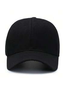 1 件男女通用纯色简约棒球帽，可调节休闲街头风格帽子适合户外活动和日常穿着 - 彩色 - 查看 9