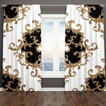 2 piezas Cortinas con estampado digital de tótem estilo bohemio, cortinas impresas de alta definición con ojales para barras, fácil de instalar y limpiar, adecuadas para dormitorio, sala de estar, decoración del hogar