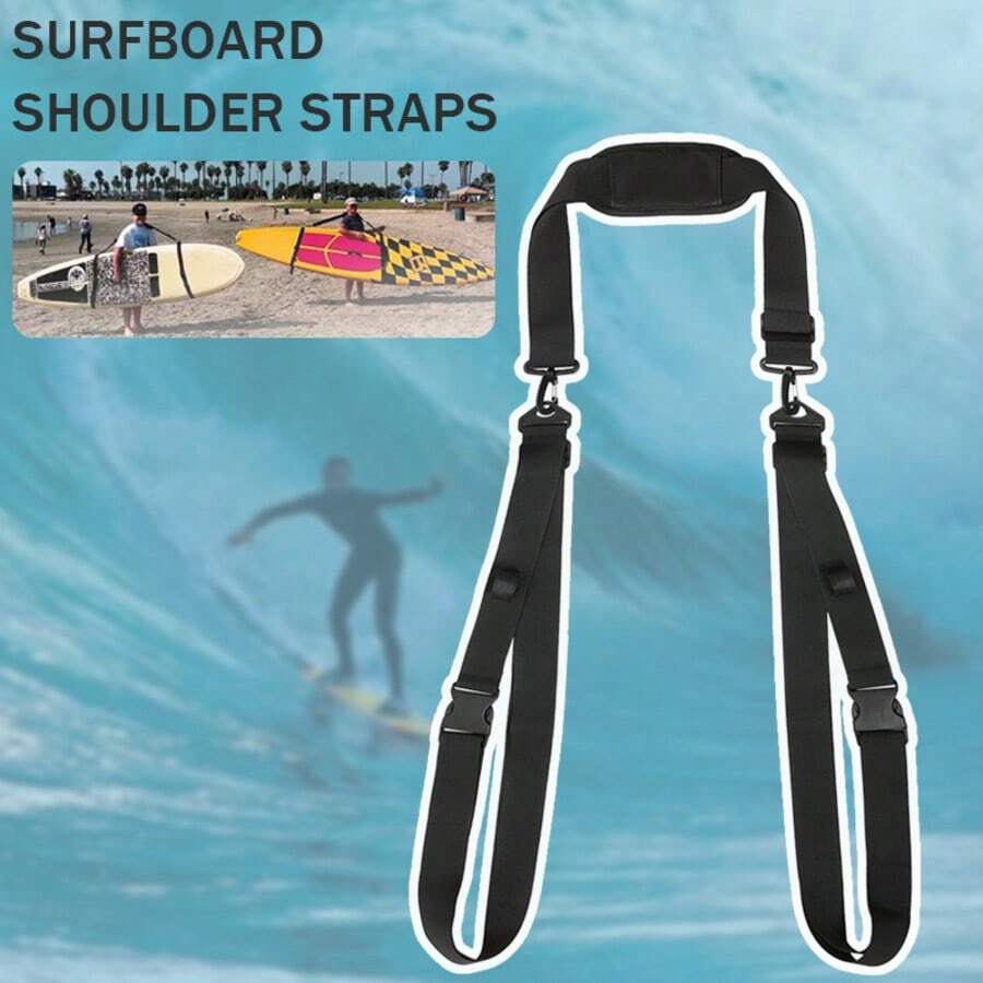 1pc Adjustable Shoulder Strap For Surfboard, Kayak, Canoe, Paddleboard, Available In Black, Gray, Blue, Green, Suitable For Snowboard, Skateboard, Sled