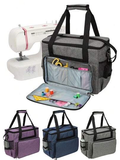 1 Piece Solid Color Sewing Machine Storage Bag Modern Style Polyester Household Small Sewing Machine Bag Large Capacity Portable Handheld Toolkit For Outdoor Travel Weave Bag Sewing Tools Sewing Thread Sewing Kit Sewing Accessories Outdoor Furniture For Tools, Supplies And Equipment Sewing Machine Case Tote Bag For Sewing Machine Craft Sewing & Scrapbooking Supplies Craft Organizers And Storage