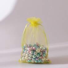 10/50/100pcs Medium Size: 10*15cm Organza Gift Packaging Bags, Wedding Candy Bags, Wedding Favor Bags, Gift Packaging Supplies, Organza Bags For Wedding & Celebration Gift Packaging - Multicolor - View 10