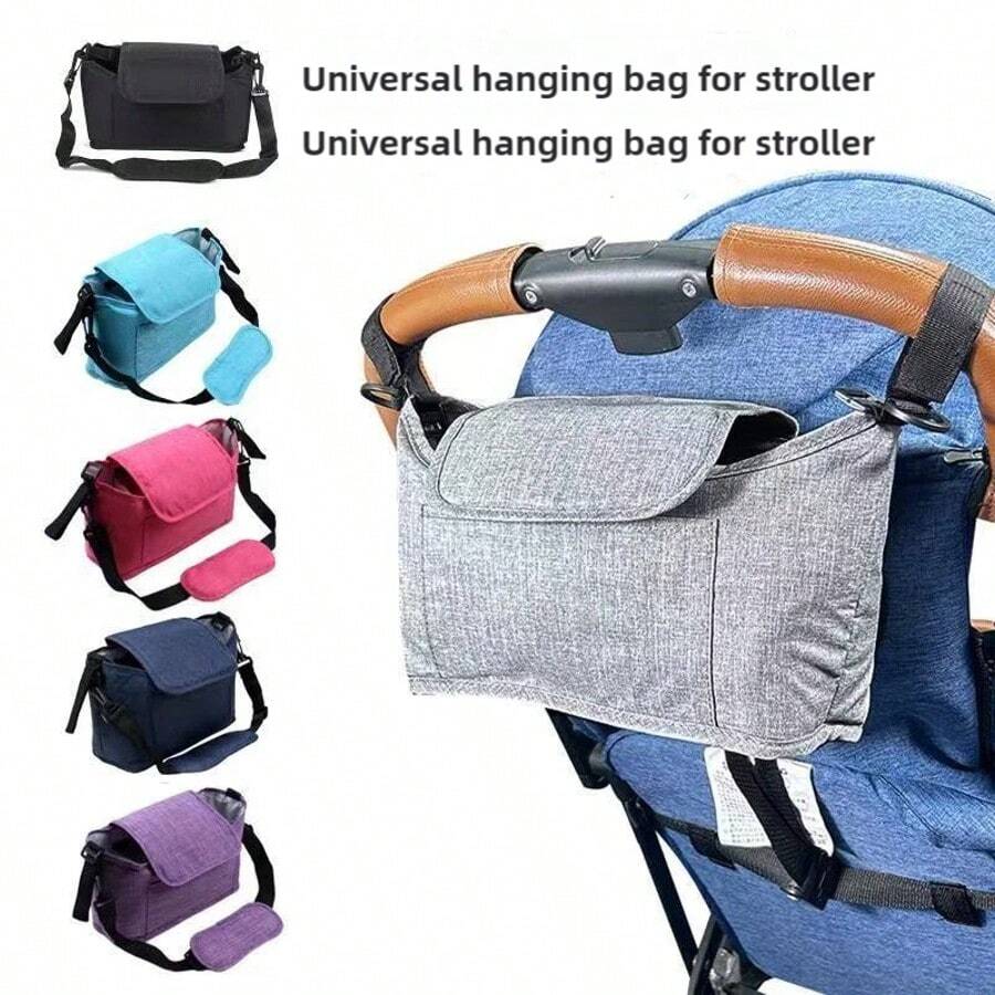 Baby Stroller Hook Bag; Multi-Functional Hook For Baby Carriage; Storage Bag For Bb Car; Universal Storage Basket - Multicolor - View 1