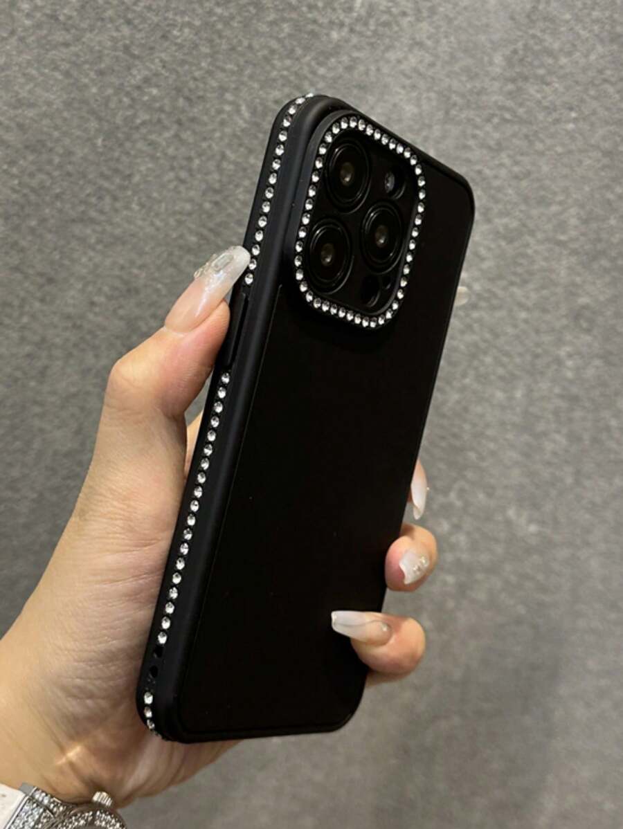 水钻奢华闪光水钻哑光手机壳兼容 iPhone 16 15 14 13 12 Pro Max 11 防震软硅胶后盖