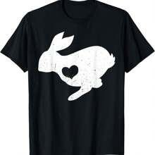 Love Bunny Heart Funny Easter Day Rabbit Graphic T-Shirt