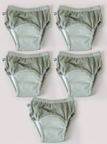 3/5 peças Calças de treinamento para penico para bebês, Roupa íntima leve e lavável para treinamento de verão para bebês, Fralda de pano reutilizável unissex, Adequada para treinamento de penico para meninos e meninas, Várias combinações, Itens essenciais para bebês - Multicolorido - Ver 20