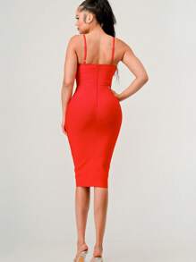 Athina Corset Bandage Mini Dress - 紅色 - 查看 5