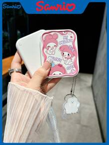 Sanrio Cute Student Small Mirror Portable Folding Makeup Mirror Dormitory Girl Dressing Mini Handheld Makeup Mirror Comb In One