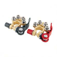 2pcs Blister 2 Terminals For Battery, Quick Disconnect, Truper - Gold - View 2