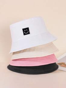 1PC Kids Sun Hat Smile Face Bucket Hat For Girls Boys Summer Sun Ion Unisex Beach Cap