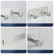 Coat Rack Wall Mounted, Adhesive Coat Hooks, Stainless Steel Door Hooks For Hanging Hat Towels Clothes,Round Hook