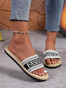 Women's 2025 Spring Summer Autumn New Fashion Elegant Classic Outdoor Non-Slip Durable Open-Toe Sandals, Women Beach Holiday Casual Slippers, Ladies Plastic Slides - Black - View 6
