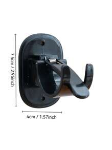 4pcs/Pack Upgraded No-Drill Curtain Rod Brackets, Self-Adhesive Adjustable Curtain Rod Hooks, Suitable For Bathroom, Bedroom, Living Room, Kitchen (Black), Christmas/Halloween Gift Decor Mother's Day Flowers, Personalized Gifts For Mom, Last Minute Gifts, Mother's Day Ideas, Mothering Sunday Gifts, Handmade Cards For Mum, Best Mother's Day Gifts Under $50 Home Bathroom Decor Bathroom Accessories Back To School