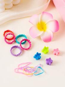 Juego de 814 piezas de accesorios para el cabello de niñas, gomas elásticas multiestilo y multicolor, lazos y flores lindos pinzas para el cabello, decoraciones de pasador de mariposa brillante, adecuado para todas las temporadas, regalo perfecto para niñas, excelente para peinados de fiesta y vacaciones