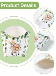 12 件丛林动物风格炸薯条盒、炸薯条架、丛林动物主题生日宝贝派对节日聚会一次性餐具包装盒、一次性爆米花杯、多功能零食容器、食品包装盒、派对厨房用品食品盒 - 叢林動物 - 查看 9