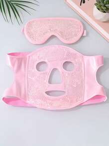 1pc/2pcs Face Care Gel Mask + Eye Care Gel Mask Combo, Reusable Hot/Cold Therapy Face Mask & Eye Mask Set, No Battery Required - Multicolor - View 14