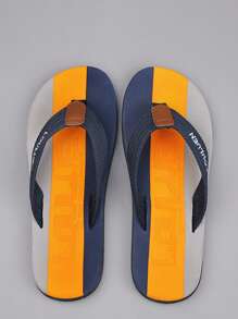 Men's New Personalized Casual Sandals, Summer Home Non-Slip Slippers, Outdoor Flip Flops - Dark Blue - View 3