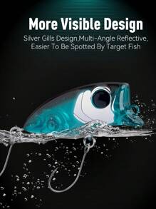 Kingdom Micro Minnow 顶水钓鱼饵 2.4 克 35 毫米 Z-Action 硬饵高品质浮动波帕单钩用于鲈鱼梭子鱼 - 彩色 - 查看 8