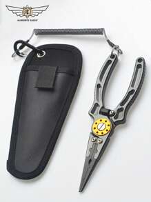 ALMIGHTY EAGLE 1pc ALMIGHTY EAGLE One Set Of Fish Lip Clip + Fishing Pliers Set, Bait Fishing Pliers, Multifunctional Design, Can Effectively Control Bait Fish, Line Cutting And Fish Control Tools, Bait/Ice Fishing/Sea Fishing Supplies