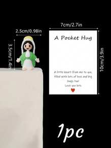 5/1 PVC Siliconen Materiaal Mini Jezus Beeld Paasdecoratie Ornament, Emotionele Ondersteuning, Emotionele Aanmoediging Cadeau Zak Knuffel Kaart, Een Beetje Dichtbij Van Mij Naar Jou, Gevuld Met Heel Veel Liefde En Dikke Knuffels Ook! Hou Heel Veel Van Jou, Jezus Zegen Je