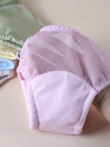 3/5 peças Calças de treinamento para penico para bebês, Roupa íntima leve e lavável para treinamento de verão para bebês, Fralda de pano reutilizável unissex, Adequada para treinamento de penico para meninos e meninas, Várias combinações, Itens essenciais para bebês - Multicolorido - Ver 6