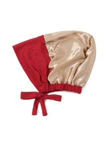 1pc Double Layer Modal Satin Hijab Cap Islam Undercap With Tie Bonnet Instant Hijabs For Women Turkish Scarves Muslim Turban Bandana