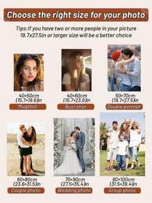 ZHUAIZHUAIHU Custom Diamond Painting Kits For Adults Full Drill Round DIY Craft Personalize Your Own Picture Customization Perfect Decoration For Home Wall Wedding Room