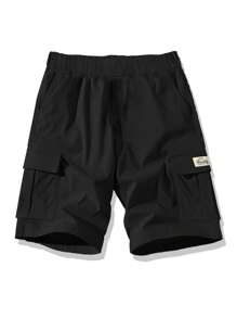 3pcs Boys & Teen Sports Casual Outdoor Cargo Shorts With Pockets, Spring & Autumn