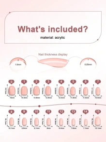 24片短椭圆形美甲贴纸，复古纯棕色，亮面，易于粘贴和卸除。简约、甜美、优雅、奢华风格，可卸式假指甲，适合节日、派对、聚会和日常佩戴。包含1瓶甲油胶和1把指甲锉。只需轻轻按压即可粘贴。美甲护理配件 美甲用品 - 棕色 - 查看 6