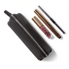 Leatherology Cognac Travel Makeup Pouch - Black Onyx - View 7