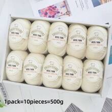 10 包，针织纱，中等厚度针织纱，亲肤保暖，手工针织针织纱，适用于毛衣、披肩、毛毯等。