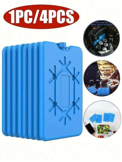 4/2/1pc Reusable Ice Packs For Lunch Box, Ultra-Thin PP Material, Long-Lasting Cooling, Food Preservation For Outdoor Activities