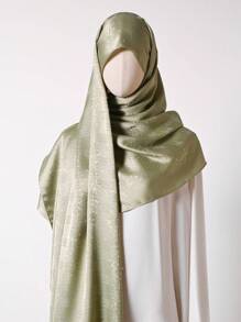 1pc Elegant Patterned Blend Headscarf For Women, Versatile Fashionable Hijab/Scarf/Shawl For All Seasons