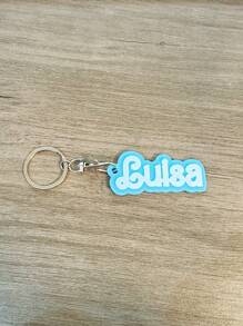 1pc Customizable Pink Acrylic Name Keychain, Double-Layer Personalized Letter Keychain With Multiple Fonts, Cute Pendant Keychain Customization Gift, Back To School Gift, Birthday, Romantic Valentine's Day Holiday Customization Gift