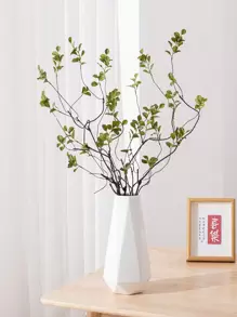 5PCS, 64CM Long, Artificial Maple Leaves, Artificial Plants, Faux Green Plant Leaves And Branches Decoration, Suitable For Minimalist Garden Home Style Arrangement, Bedroom, Living Room, Study, Office, Dining Table, Vase Decoration, Daily Scene Arrangement Home Decor Back To School Room Decor School Supplies