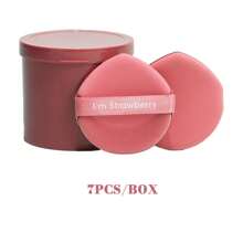 7pcs Air Cushion Makeup Sponge Puff, Storage Case Included, Round/Teardrop-Shaped Available, Dry And Wet Use Blender Set, Ideal For Powder Foundation BB Cream,Etc