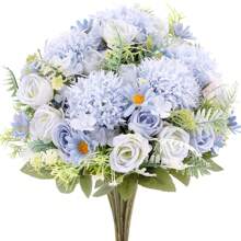 1PC/3PCS Artificial Rose, Hydrangea Flowers Silk Bouquets Fake Plants For Spring Wedding Vase For Home Dining Room Bedroom Decorations, Mother's Day Valentine's Day Festival Birthday Party Accessories, Outdoor Garden Decorations Autumn Gifts Graduation