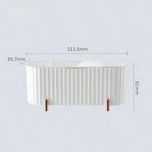 Desktop Cosmetics Storage Box  Dust-Proof Makeup Organizer For Cotton Pads Swabs Beauty Egg Holder Bathroom Jewelry Organizer