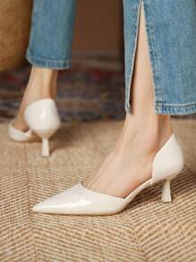 Xin Jing Shoes Fall/Winter 2025 Women's Fashionable Hollow Out High Heel Pumps, Elegant