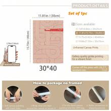 1pc, Canvas Hanging Painting, Framed Decorative Painting, Poster, Wall Art, Bauhaus Style Geometric Wall Art Print - Modern Red Abstract Canvas Poster For Home And Office Decoration Gifts Birthday Graduation