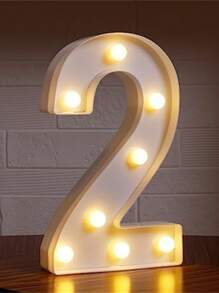 1 件 21.8 厘米/8.58 英寸高节日和派对灯饰，户外圣诞装饰灯，LED 灯，数字 0-9，字母 A-Z，圣诞装饰数字灯，节日配件，婚礼生日派对用品，房间场景装饰 - 暖白色 - 查看 34