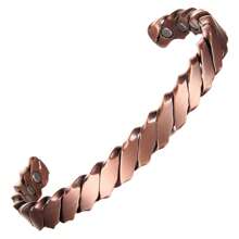1PC 99.9% Pure Copper Classic Twisted Wire Design Open Bracelet, Copper Jewelry Gifts, Gifts For Friends.