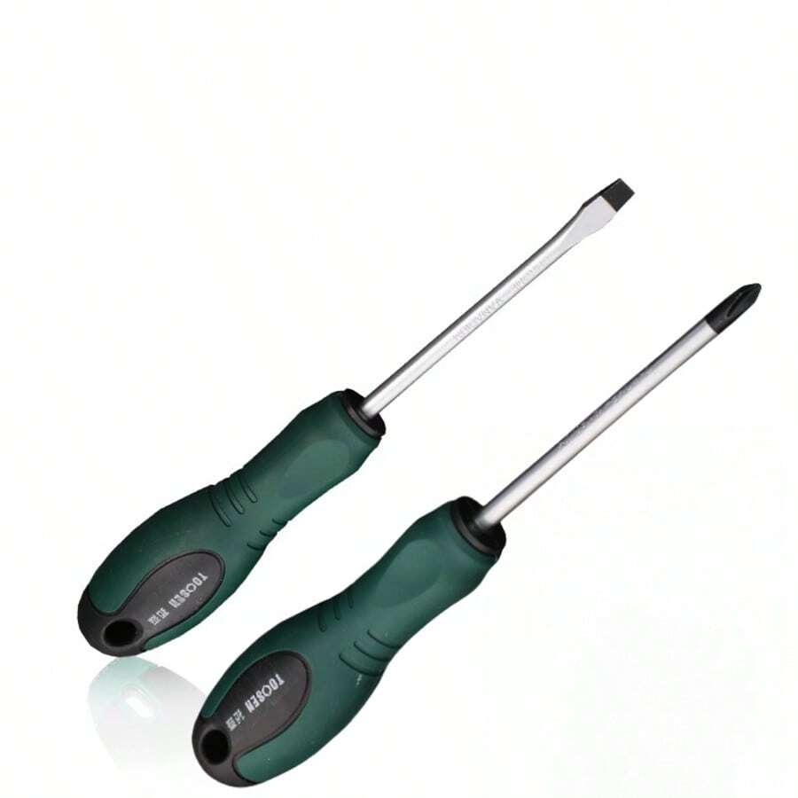 Magnetic Screwdriver Tool Set, Includes Phillips & Flat Head Screwdrivers, For Household Use - Army Green - View 1