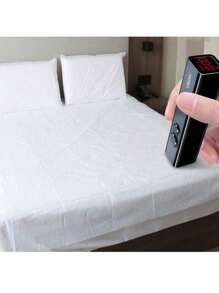1 pieza Juego desechable de sábana, edredón y funda de almohada para viajes, individual/doble, de tela no tejida, suministros para hotel/vacaciones